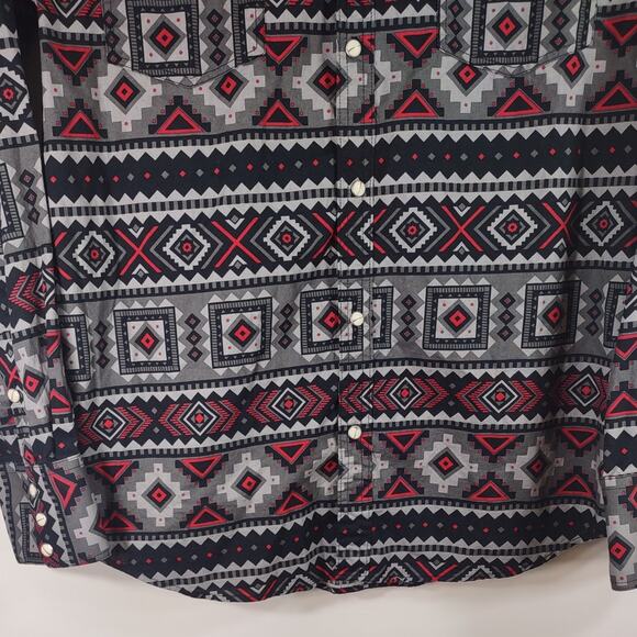 Platini Western Snap Button Long Sleeve Shirt, Size XL - Picture 9 of 10